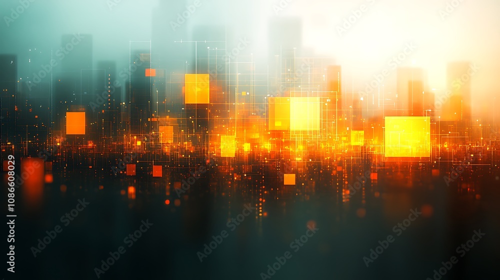An Intricate Play of Light and Shadow in an Urban Landscape with Dynamic Geometric Shapes and Rich Color Gradients for Creative Visualization An Intricate Play of Light and Shadow in an Urban Landscape with Dynamic Geometric Shapes and Rich Color Gradients for Creative Visualization