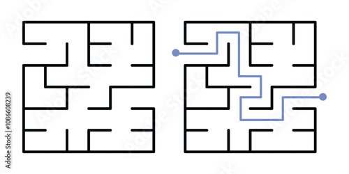 Tricky Labyrinth Maze for Smart Kids to Try