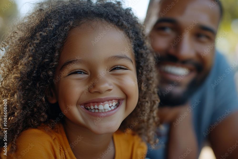 Close-up of a family laughing at a picnic on a sunny day Close-up of a family laughing at a picnic on a sunny day
