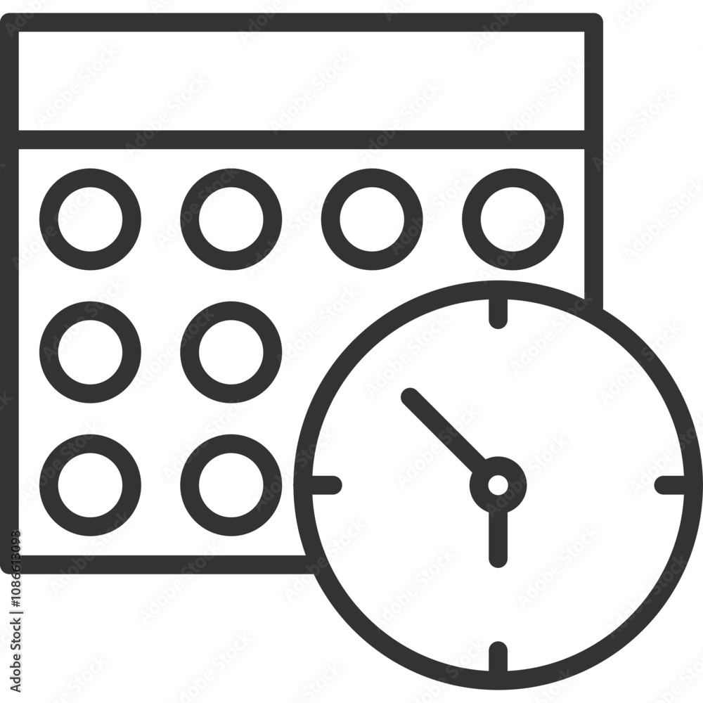 Obraz premium Schedule Icon Line