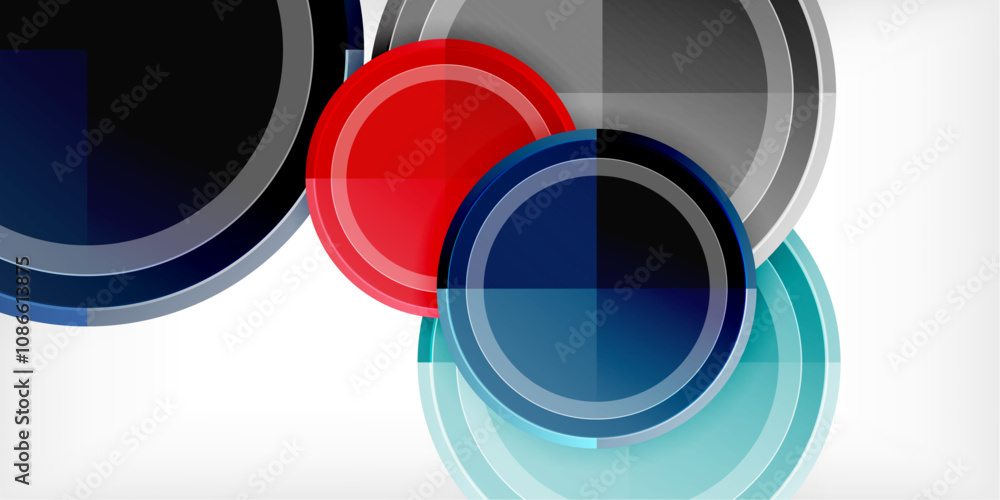 Geometric design abstract background - circles Geometric design abstract background - circles