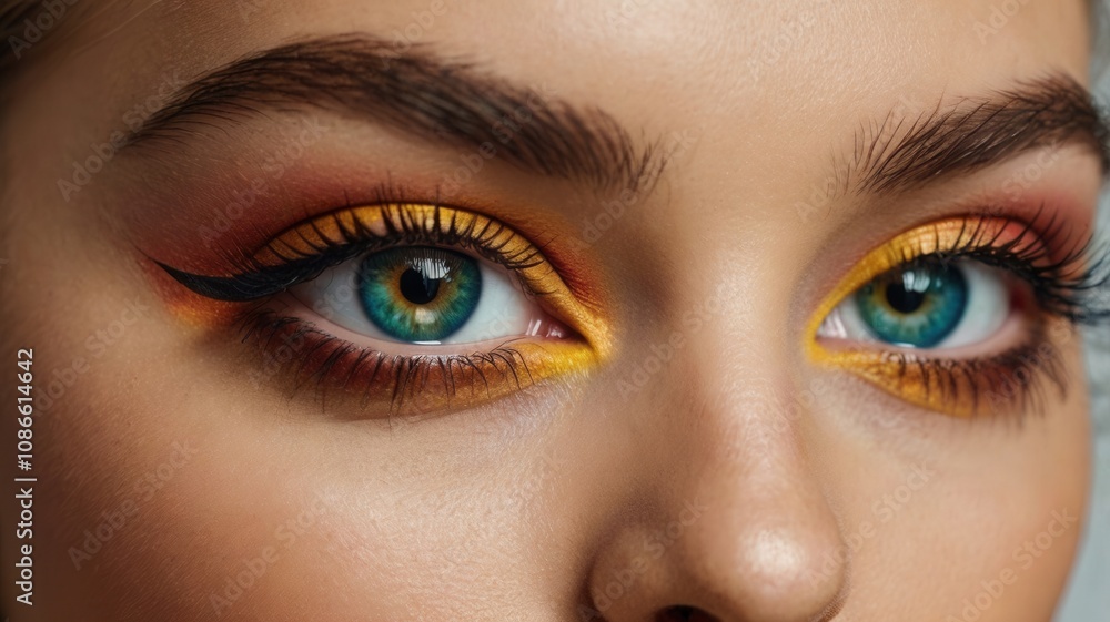 Fototapeta premium Colorful Eyeshadow Makeup