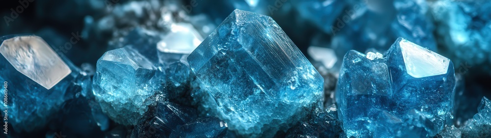 A close-up view of stunning blue crystals showcasing intricate details and vibrant color, perfect for nature and geology lovers. A close-up view of stunning blue crystals showcasing intricate details and vibrant color, perfect for nature and geology lovers.