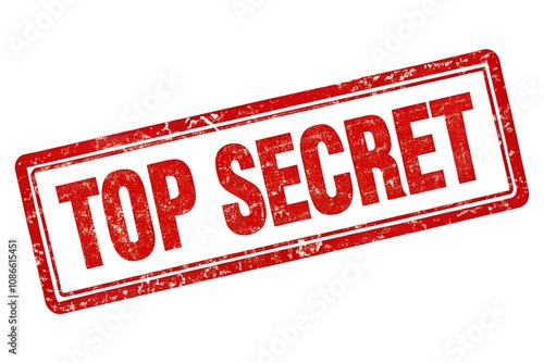 Red top secret Stamp isolated on white background