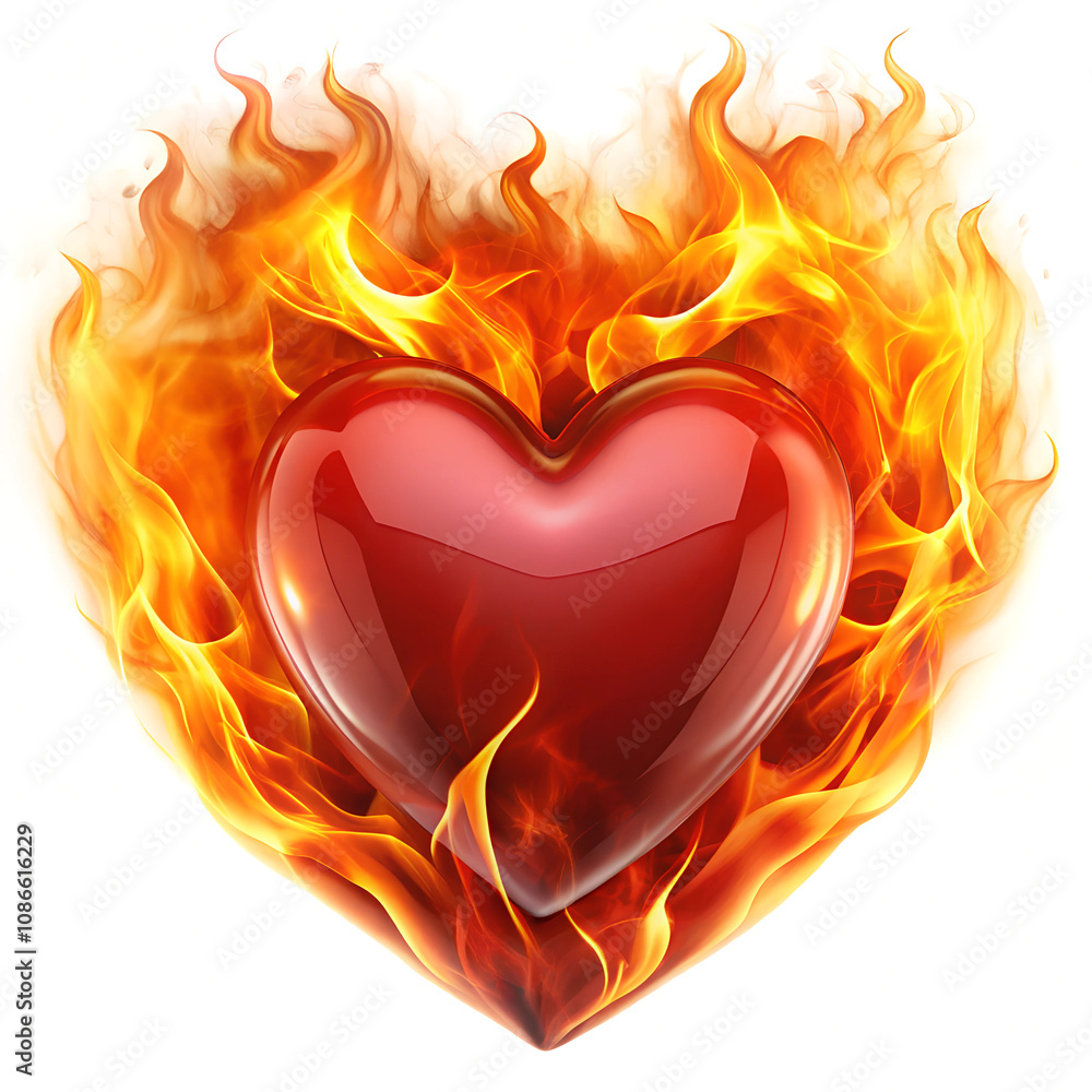 burning heart in fire burning heart in fire