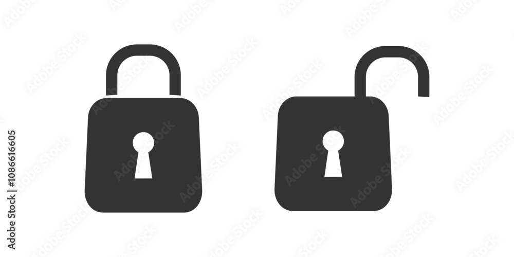 lock line icon vector. Icon for the site. Locked and unlocked padlock icon. lock line icon vector. Icon for the site. Locked and unlocked padlock icon.