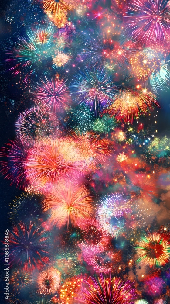 The breathtaking display of fireworks illuminating the night sky The breathtaking display of fireworks illuminating the night sky