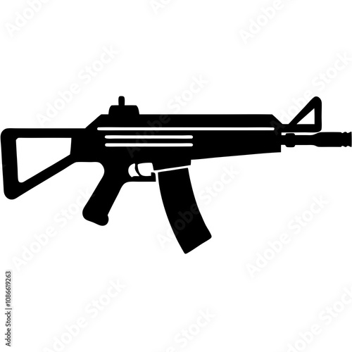 assault rifle vector illustration