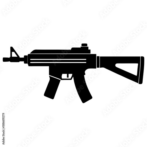 assault rifle vector illustration