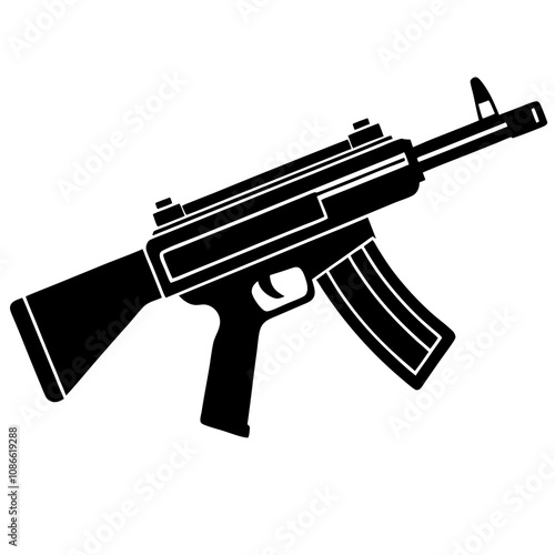 assault rifle vector illustration