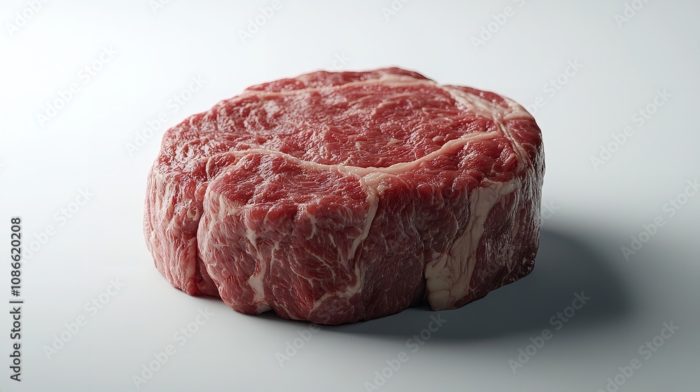 Meat Beef Isolated on White Background: Full Depth Meat Beef Isolated on White Background: Full Depth