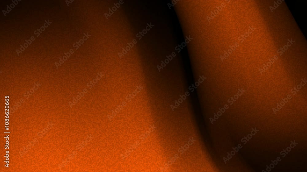 Dark orange gradient background animation with grain retro texture ...
