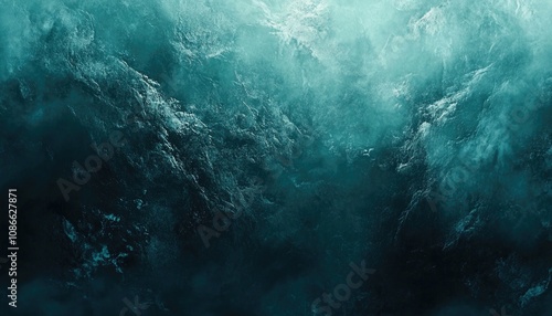 Deep Ocean Abstract Background with Teal and Dark Green Hues