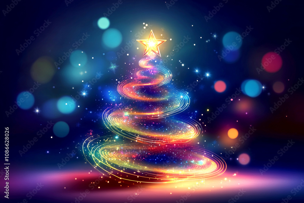 Glowing Christmas Tree with Star Topper Glowing Christmas Tree with Star Topper