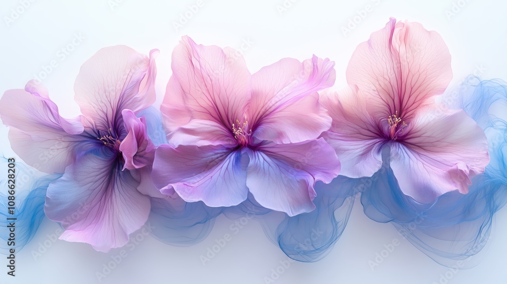 Luxurious Floral Art with Intricate Details and Gradient Colors - made with Generative AI Luxurious Floral Art with Intricate Details and Gradient Colors - made with Generative AI