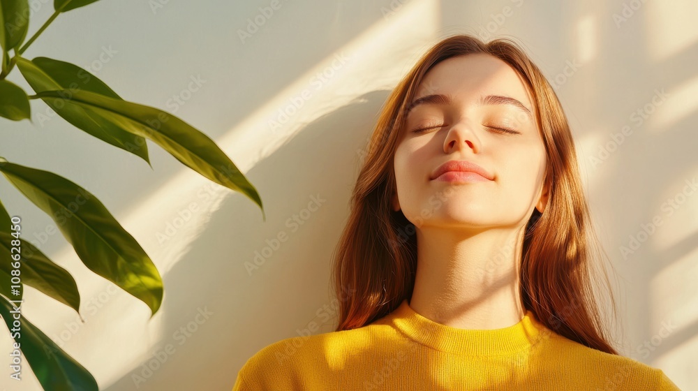 A woman meditates peacefully in a sunlit room, finding solace and mental clarity as she recovers from a period of illness and emotional stress. A woman meditates peacefully in a sunlit room, finding solace and mental clarity as she recovers from a period of illness and emotional stress.