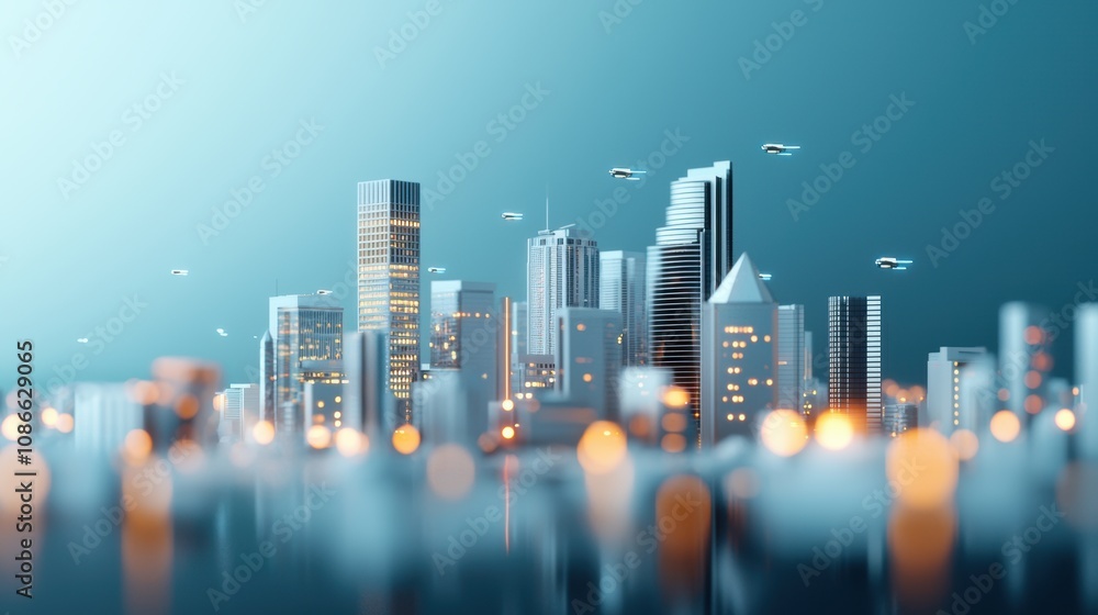 A sleek, futuristic cityscape at night, with towering skyscrapers illuminated by holographic displays and flying vehicles soaring through the air. A sleek, futuristic cityscape at night, with towering skyscrapers illuminated by holographic displays and flying vehicles soaring through the air.