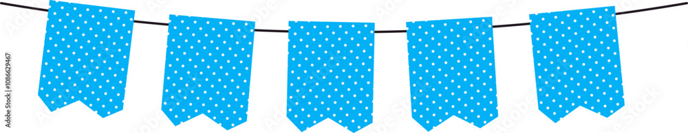 Fototapeta premium Polka Dots Party Flag