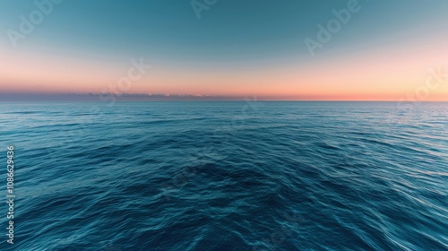 Serene Ocean Horizon at Sunset