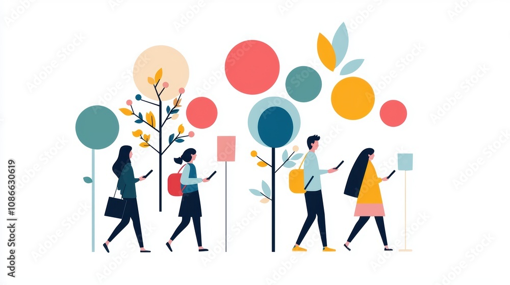 A group of people using a mobile app on their smartphones, interacting with its features and enjoying its seamless user experience. A group of people using a mobile app on their smartphones, interacting with its features and enjoying its seamless user experience.