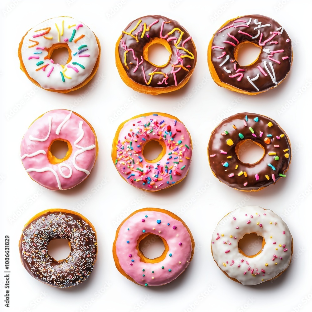 A doughnut wall at a wedding reception with vibrant frosting designs A doughnut wall at a wedding reception with vibrant frosting designs