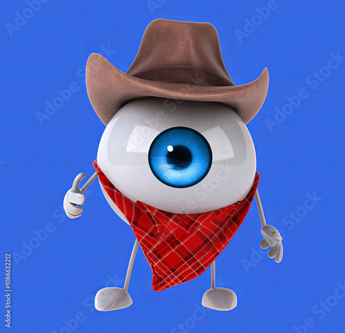 Fun 3D cartoon eye talking