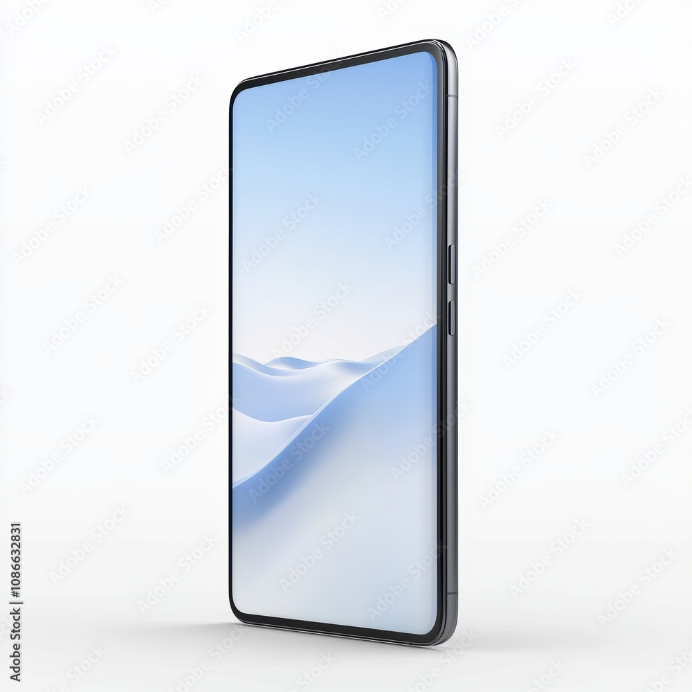 A sleek, foldable smartphone with a seamless display showcasing a vivid augmented reality app A sleek, foldable smartphone with a seamless display showcasing a vivid augmented reality app