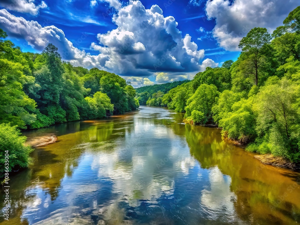 Scenic Georgia: Whitesburg's Chattahoochee River, McIntosh Reserve. Scenic Georgia: Whitesburg's Chattahoochee River, McIntosh Reserve.