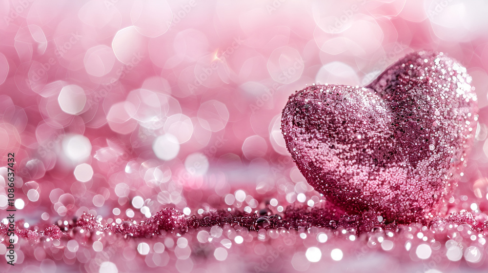 Sparkling pink heart amidst vibrant bokeh for a romantic and festive background perfect for celebrations
Sparkling pink heart amidst vibrant bokeh for a romantic and festive background perfect for celebrations