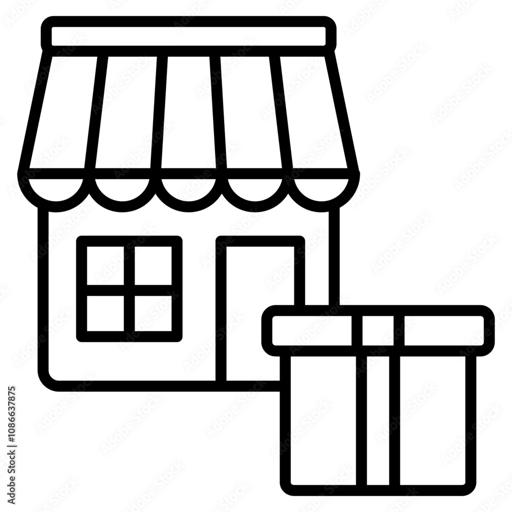 Gift Shopping Icon Element For Design Gift Shopping Icon Element For Design