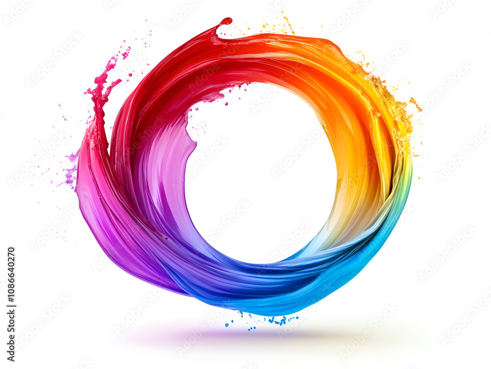 Colorful circle Gradient Waves - Smooth gradients with wavy patterns on white background. Suitable for marketing or business purposes Colorful circle Gradient Waves - Smooth gradients with wavy patterns on white background. Suitable for marketing or business purposes