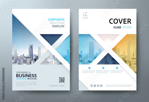 Annual report brochure flyer design template vector, Leaflet, presentation book cover templates, layout in A4 size