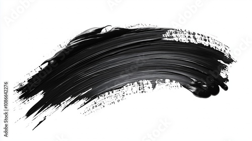 Clay or charcoal face mask stroke isolated on white