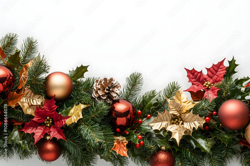 Lush Pine Garland with Ornaments for Holiday Decor Lush Pine Garland with Ornaments for Holiday Decor