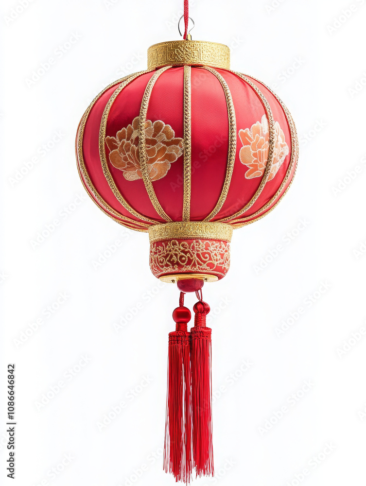 Red lantern with gold accents, symbolizing celebration and joy Red lantern with gold accents, symbolizing celebration and joy