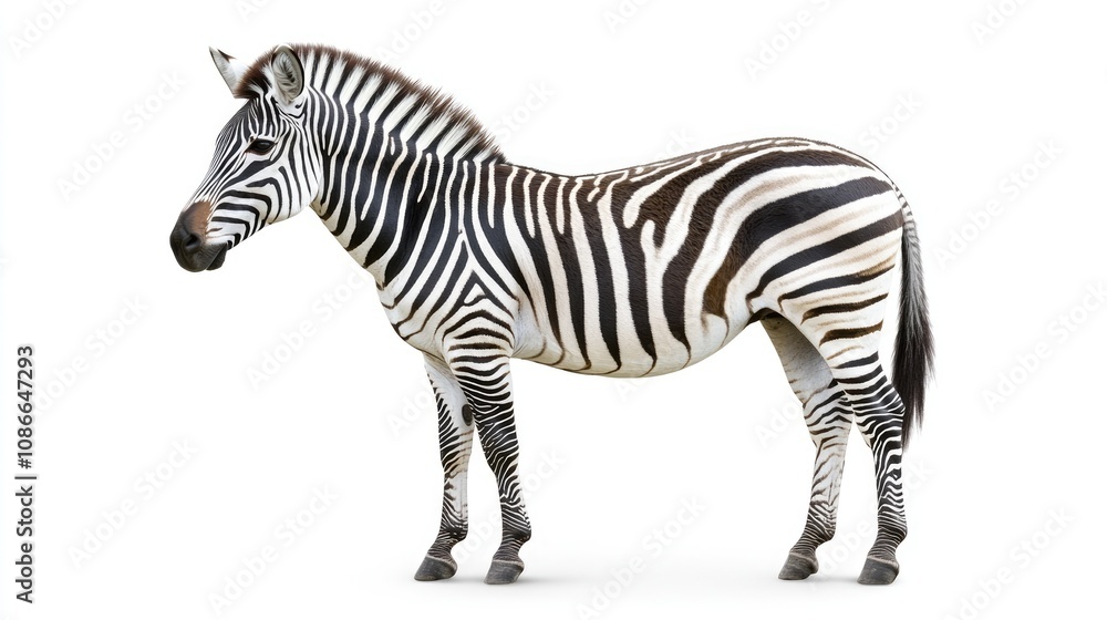 Fototapeta premium Striped Beauty: A Zebra Portrait