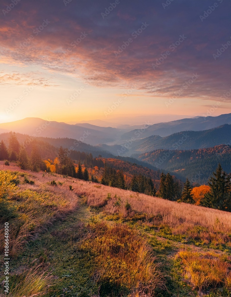 Fototapeta premium sunrise in the mountains