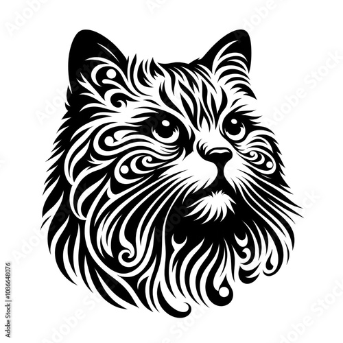 illustration of a cat tattoo