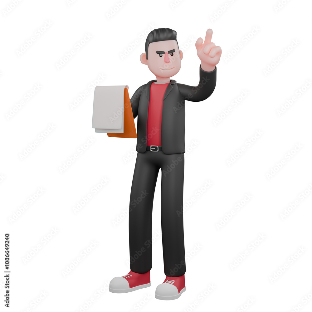 3D Choreographer Dance Performer. A male choreographer stands with his right hand holding a clipboard and his left hand pointing up. Cartoon Artist 3D Choreographer Dance Performer. A male choreographer stands with his right hand holding a clipboard and his left hand pointing up. Cartoon Artist