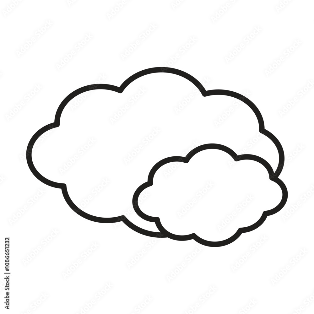 cloud icon vector on white background cloud icon vector on white background