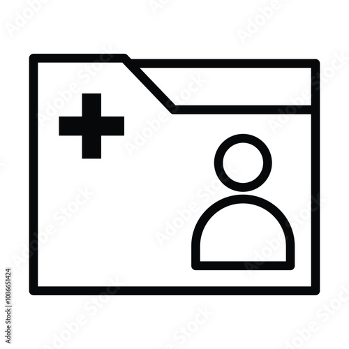 Patient history icon vector on white background