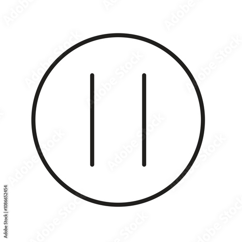 stop video icon vector on white background