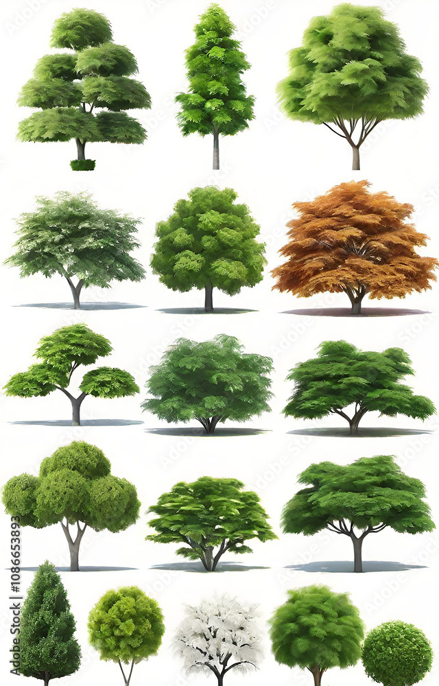 Fototapeta premium set of trees