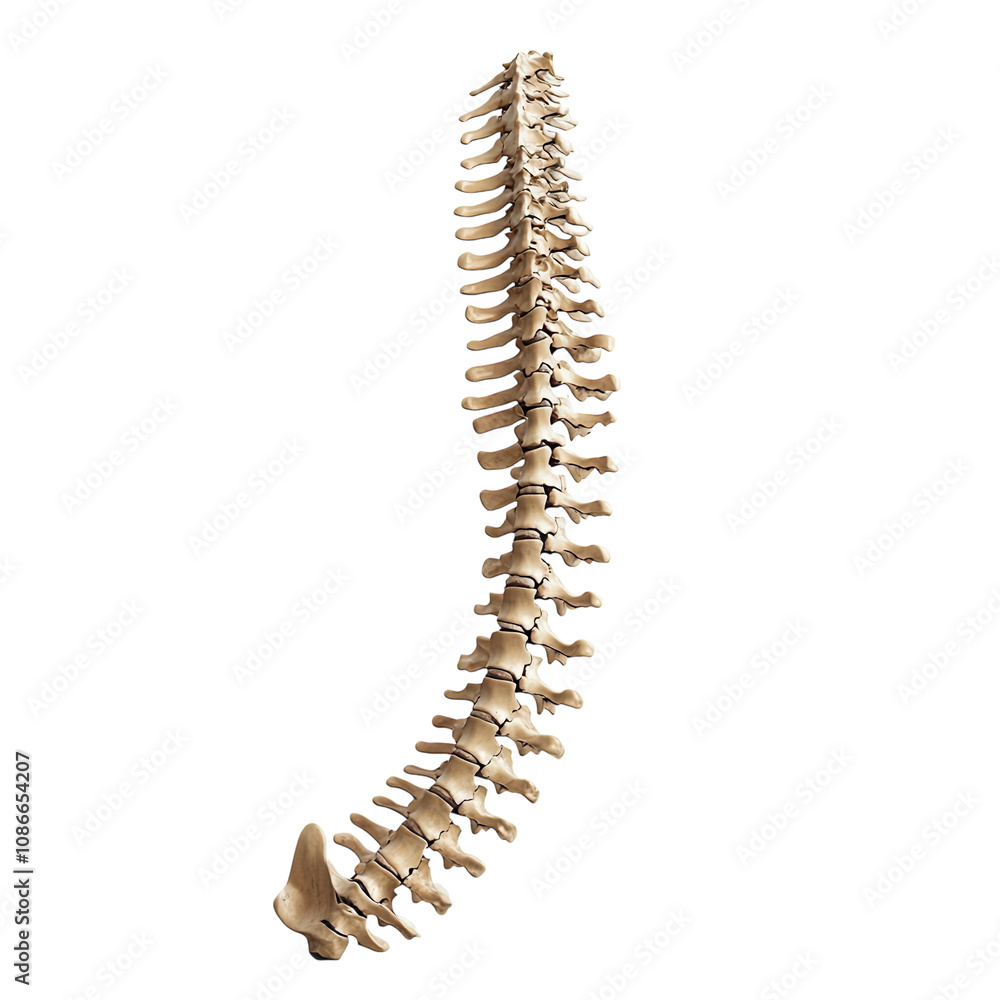 Detailed bone structure of a human spine. PNG transparent. Detailed bone structure of a human spine. PNG transparent.