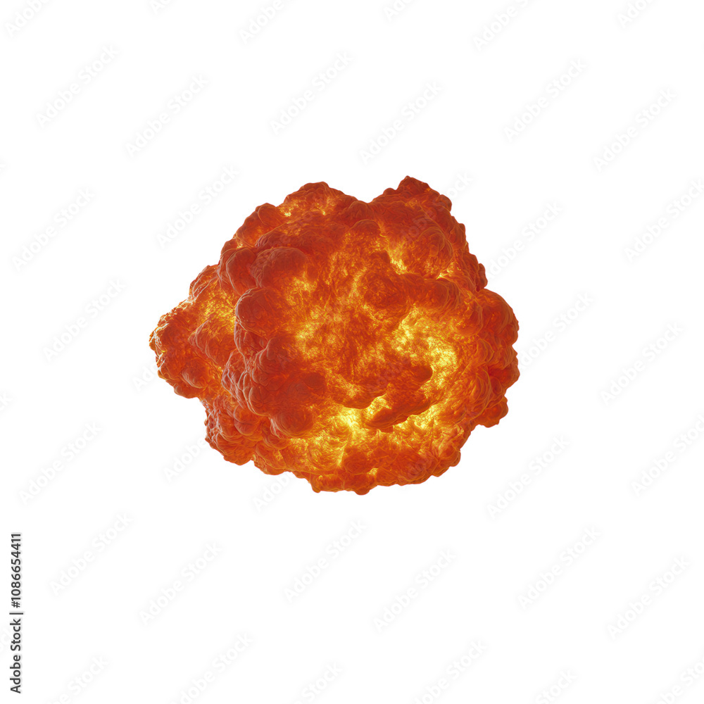 Fiery explosion captured mid-air, isolated on a pure white background. PNG transparent. Fiery explosion captured mid-air, isolated on a pure white background. PNG transparent.