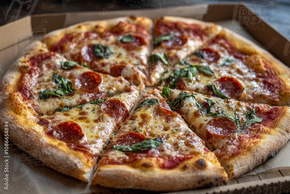 Delicious Pizza on Table Close Up Delicious Pizza on Table Close Up