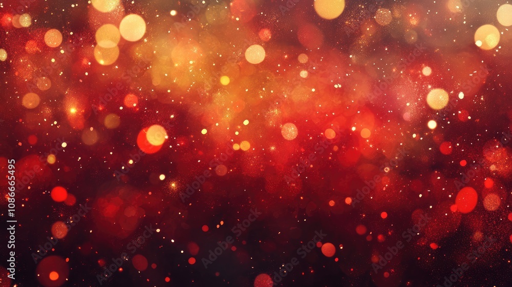 Bright red and orange bokeh lights shimmer against a dark backdrop, creating a festive and enchanting atmosphere with a dreamy, soft focus effect. Bright red and orange bokeh lights shimmer against a dark backdrop, creating a festive and enchanting atmosphere with a dreamy, soft focus effect.