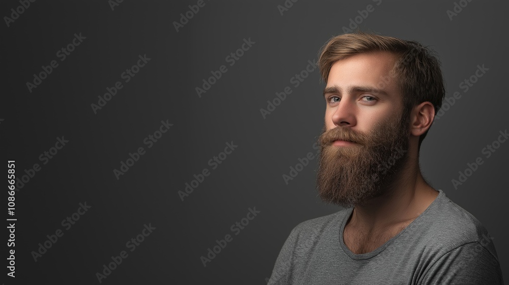 Realistic Portrait of a Bearded Man Realistic Portrait of a Bearded Man