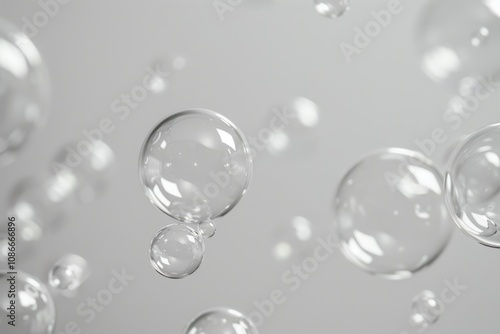 Wallpaper Mural Light gray bubbles flows over a gradient background. Torontodigital.ca