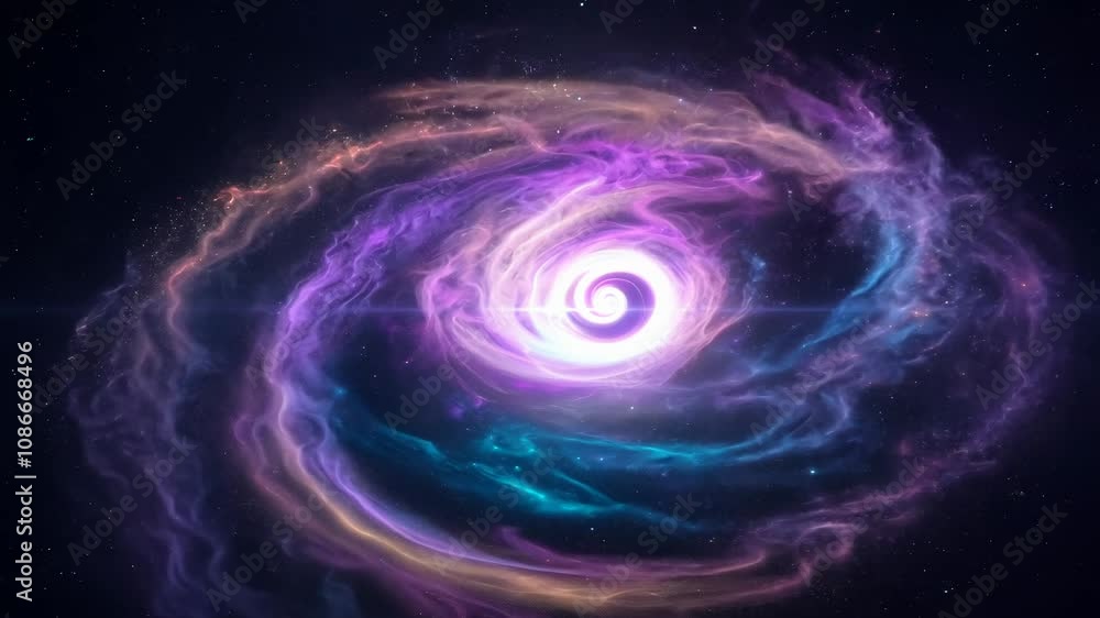 Camera slowly zooms out from a single point of light, revealing a universe of swirling, colorful nebulae with gradient lighting Camera slowly zooms out from a single point of light, revealing a universe of swirling, colorful nebulae with gradient lighting